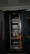 Server Rack fitted with x2 Fibreoptic patch units & cables