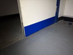 White And Blue Tall Fire Door