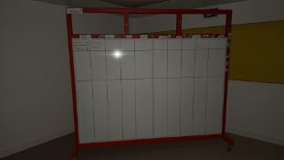 Large whiteboard on wheels
