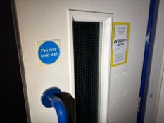 White And Blue Tall Fire Door