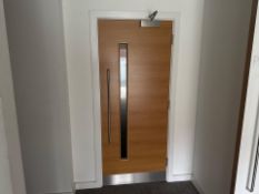 Single Wood Fire Door With Windows