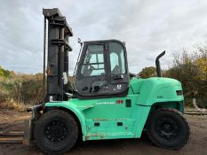 Mitsubishi 10 Tonne Diesel Forklift, 4.5m Lift, Side Shift & Fork Positioner