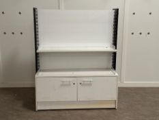 Black And White Display Unit With Shelve Fixing Hooks