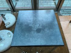 Black Wooden Top Table With Metal Legs