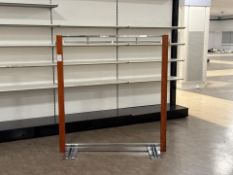 Chrome and Wood Hanging Unit