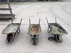 Metal Wheel Barrow x3