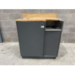 Grey Wooden Bin Unit, Direct from Greggs @ Asda