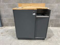 Grey Wooden Bin Unit, Direct from Greggs @ Asda