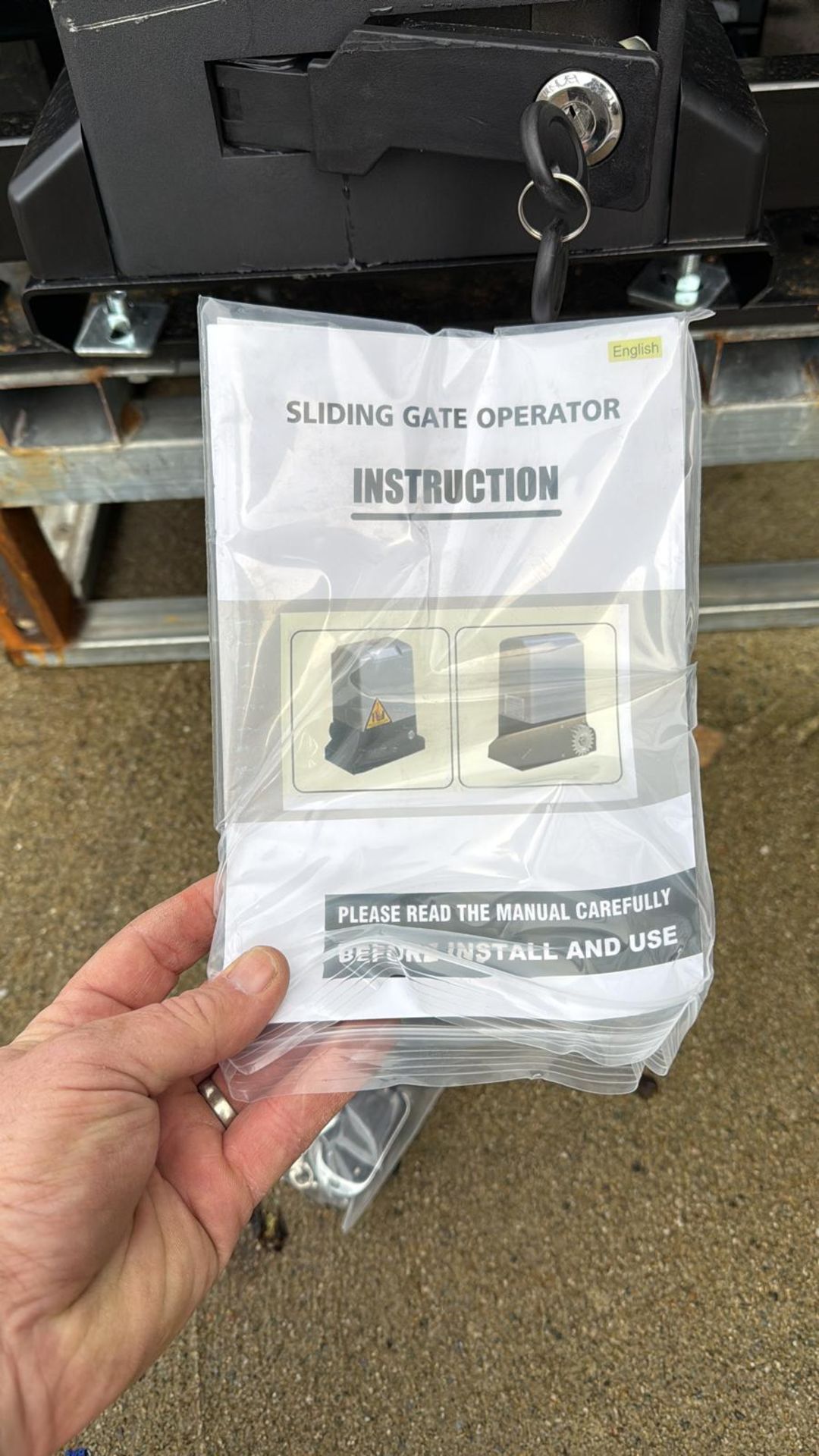 Unused 13ft Electric Sliding Cantilever Gates, Composite Finish (COFFEE) with Motor and Remotes - Image 5 of 13