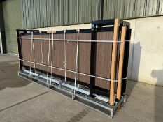 Unused 13ft Electric Sliding Cantilever Gates, Composite Finish (COFFEE) with Motor and Remotes