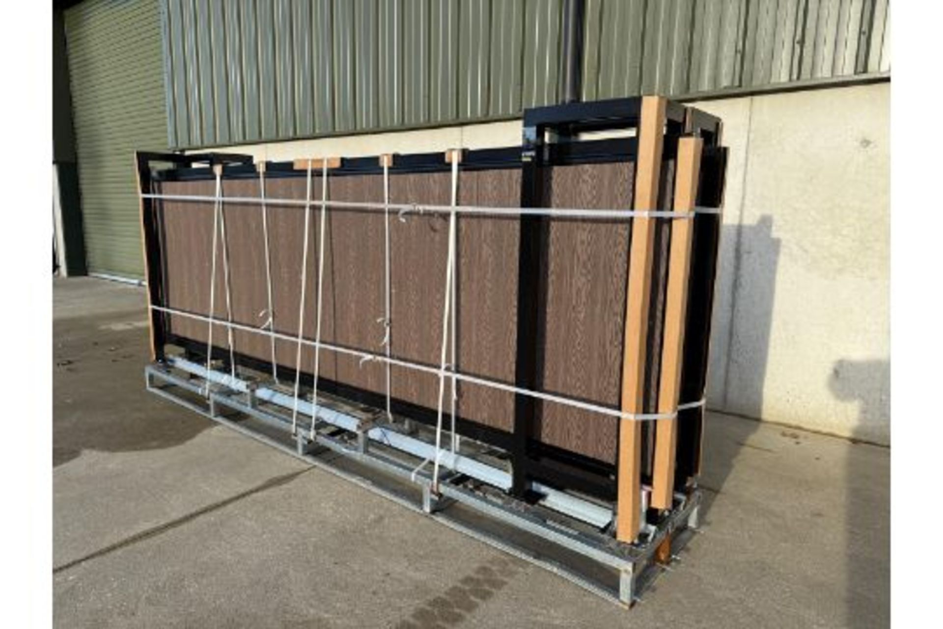 Unused 13ft Electric Sliding Cantilever Gates, Composite Finish (COFFEE) with Motor and Remotes