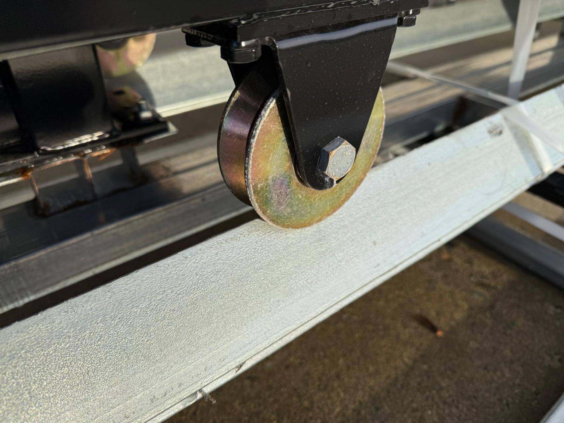 Unused 13ft Electric Sliding Cantilever Gates, Composite Finish (COFFEE) with Motor and Remotes - Image 7 of 13