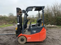 2018 Toyota 1.3 Tonne Electric Forklift, Only 528 Hours, 4.3m Full Free Lift Triple Mast, Side Shift