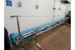 7.2m Food Safe Blue Conveyor Belt Safety line cut off system  Location- Kilmarnock, KA2 Please se