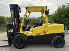 Hyster 4.5 Tonne Diesel Forklift, 4.9m Full Free Lift, Side Shift, Only 4,001 Hours