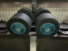 Pair Of 38Kg Hammer Strength Dumbbells