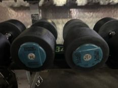 Pair Of 34kg Hammer Strength Dumbbells