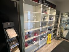 Wooden Display Shelving With Glass Doors