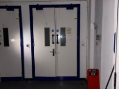 White And Blue Tall Fire Door
