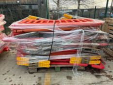 Pallet of Orange Plastic Safety Barriers