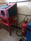 Clarke Sand Blaster Cabinet and Compressor The compressor new is approx £250, the cabinet new is ap