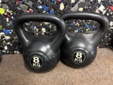 Pair of 8kg Kettlebells