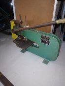Hunton Hand Operated Bench Punch base plates are in situ fixings for attaching to the bench are wi