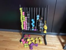 Physical Studio Dumbbells and Rack