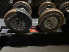 Pair Of 17.5KG Jordan Dumbbells