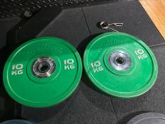 Tufftech 10kg Bumper Plates x2