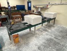 Wooden Table With Metal Frame