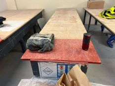 Wooden Table With Metal Frame