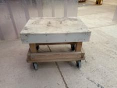 Wooden Trolley with Plastic Top