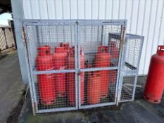 Metal Gas Bottle Storage Cage