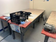 Wooden Table With Metal Frame