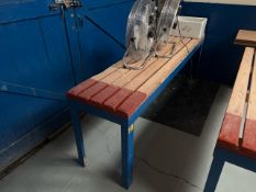 Wooden Bench With Metal Frame