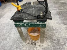 Wooden Table With Metal Frame