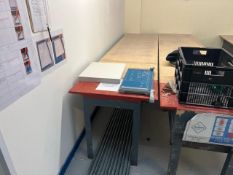 Wooden Table With Metal Frame