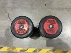 Pair Of 20kg Hammer Strength Dumbbells - No Reserve
