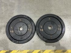 Pair Of 5kg Rubber Weight Plates - No Reserve