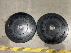 Pair Of Rubber BLK Box 5kg Weight Plates - No Reserve