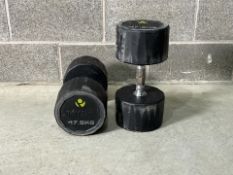 Pair of 47.5KG TuffTech Dumbbells - No Reserve