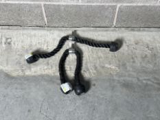Pair Of Tricep Pulldown Ropes With Free-Moving Attachment Loops - No Reserve