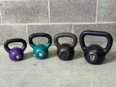 Assorted Kettle Bells 6, 8 & 12kg - No Reserve