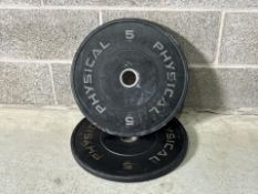 Pair Of Physical 5KG Weight Plates - No Reserve