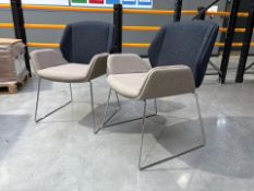 Boss Kruze Chair Blue/Cream x2, No Reserve