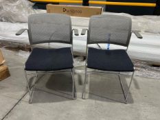 Boss Design Grey And Black Chairs With Metal Frame x2, No Reserve
