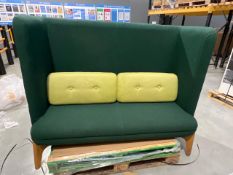Orange Box High Backed Sofa Dark Green, No Reserve