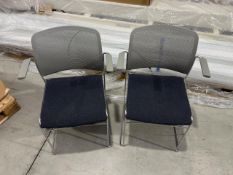 Boss Design Grey And Black Chairs With Metal Frame x2, No Reserve