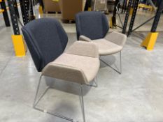 Boss Kruze Chair Blue/Cream x2, No Reserve